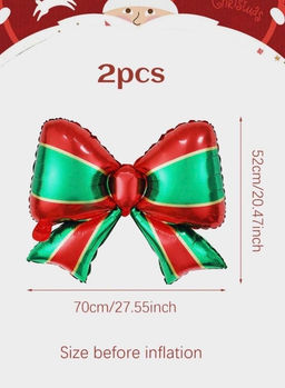 Рождественские шары с бантами, набор из 2 штук - Aopen фото 3