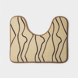 Коврики для ванной и туалета Доляна Lightning, 2 шт: 40?50 см, 50?80 см, цвет бежевый  фото 6