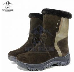 Сапожки подростковые коричневые, литая подошва