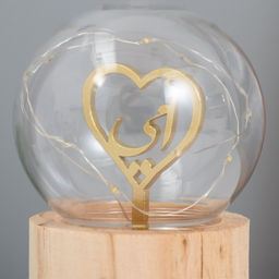 Фигурка светящаяся RISALUX «Сердце», LED-ночник, 3×AG10, шар-8 см, 6.5×6.5×11.5 см