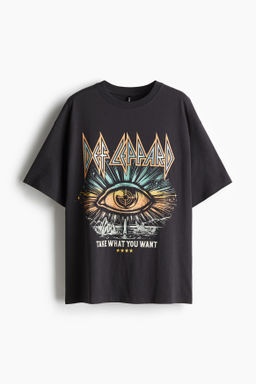 Camiseta oversize con motivo estampado