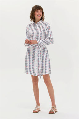 Женское белое тканое платье - U.s. polo assn фото 11