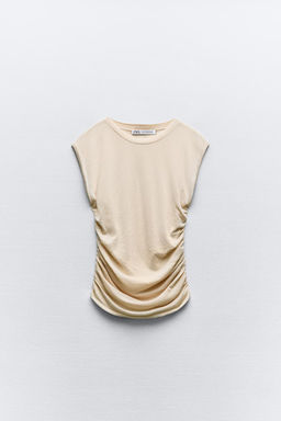 KNIT TOP WITH GATHERED SIDES - Zara фото 8
