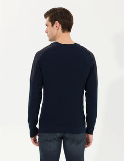 Lacivert Slim Fit Bisiklet Yaka Triko Kazak - Pierre cardin фото 5