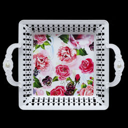 Поднос квадратный с ручками 26 см / JCA508H /уп 60/ - Галеонтрейд фото 4