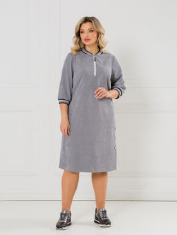 NOVITA Платье 1446 серый  фото 5