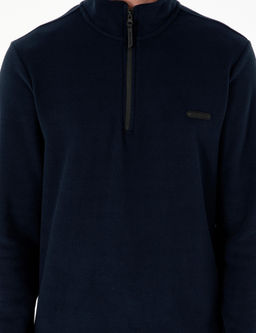 Lacivert Regular Fit Yar_m Fermuarl_ Polar Sweatshirt - Pierre cardin фото 6