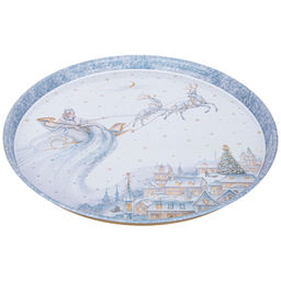 ПОДНОС СЕРВИРОВОЧНЫЙ AGNESS СНЕЖНАЯ КОРОЛЕВА 33*2,1 СМ 898-223 - Арти-м фото 2
