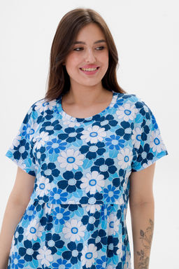 Платье женское из кулирки Миранда голубая ромашка - Амадэль фото 6