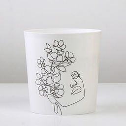 Кашпо для цветов Силуэт, 1.6 л, d=14 см, h=14 см, пластиковое