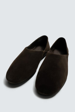 ZAPATO PIEL SUELA VIBRAM® AARON LEVINE X ZARA / Marr?n