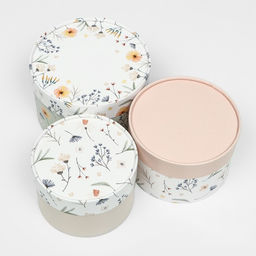 Набор шляпных коробок 3 в1 «Ассорти из цветов», завальцованная, 16×10, 14×9, 13×8.5 см