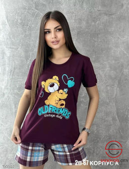 пижама женская с шортами - Bruno фото 2