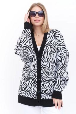 ЗЛАТА Жакет В 1881/черно-белый