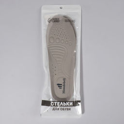 Стельки для обуви, спортивные, универсальные, амортизирующие, дышащие, р-р RU до 46 (р-р Пр-ля до 46), 29 см, пара, серые