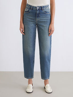 Barrel Fit Kad?n Jean Pantolon