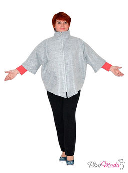 Пончо Модель №164 размеры 52-74 - Plusmoda фото 4