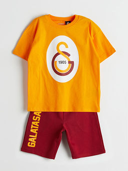 Galatasaray Bask?l? Erkek ?ocuk Ti??rt ve ?ort 2li