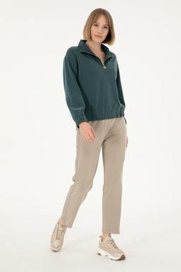 Женский темно-зеленый свитшот Неожиданная скидка в корзине - U.s. polo assn фото 4