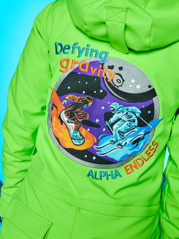 Женский сноубордический горнолыжный комбинезон Alpha Endless Aeternitas 223/2305 FAG - Салатовый  фото 6