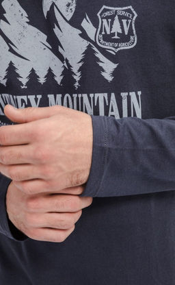 Лонгслив мужской с принтом F111-1001-332 темно-серый - Fine joyce фото 4