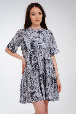 Платье женское из кулирки Бохо кобра макси