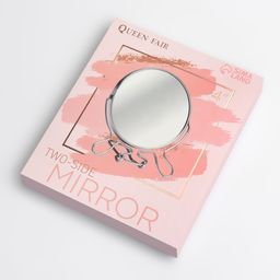 Зеркало складное-подвесное Круг, двустороннее, с увеличением, d зеркальной поверхности 9 см, цвет серебристый - Queen fair фото 5