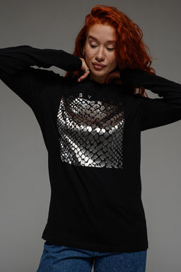 8519/1 Футболка с длинным рукавом женская