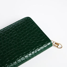 Кошелёк на молнии, цвет зелёный - Simaland фото 3