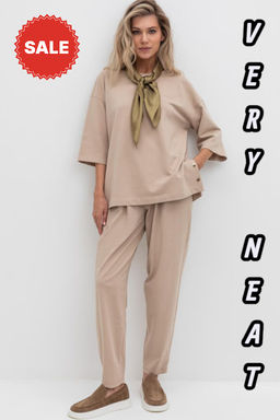 VERY NEAT _ ЕВТ 4073/темно-бежевый брюки жен