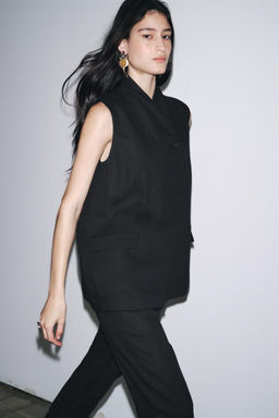 LINEN BLEND WAISTCOAT ZW COLLECTION - Zara фото 5