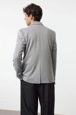 TRENDYOL MAN Gri Regular Fit Dokulu Rahat Esnek Kumas Blazer Ceket TMNAW22CE0235 - Trendyolmilla фото 6