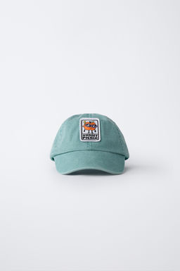 WASHED-EFFECT CAP WITH PATCH