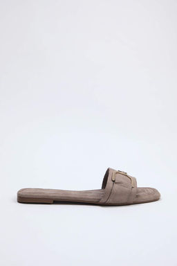Trendyol Shoes Bej Metal Aksesuar Detayl? Kad?n Terlik TAKSS25TE00015 - Trendyolmilla фото 36