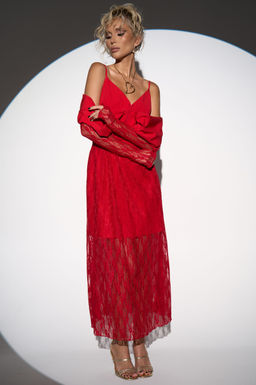 Кружевная юбка Пэрис (красный) - Эльза фото 13