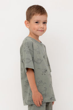 КР 302462-1/зеленый чай,динозавры к554 фуфайка (футболка) для мал - Crockid фото 4