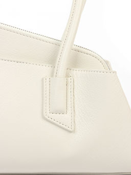 LACCOMA сумка АЛ3003-белый натуральная кожа хлопок  фото 5