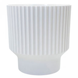 Горшок для цветов пластмассовый "Аркада" 2,85л, д17см, h15,5см, со вставкой, белый (Россия)