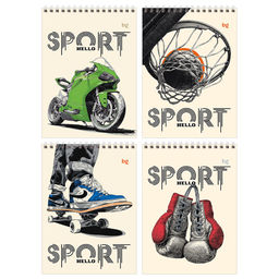 Блокнот А5 40л. на гребне "Hello sport" ("BG", Б5гр40 06177)