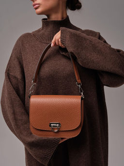 Сумка кожаная Azaro 30741 коричневый камень