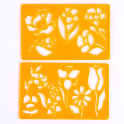 Трафарет Цветочки, набор 2 шт.