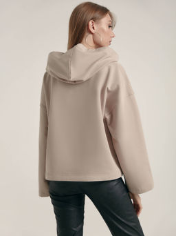 CONTE Оversize-худи на флисе с вышивкой True LD 1366 light cappuccino - Conte elegant фото 3