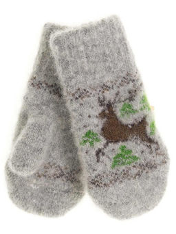 Варежки детские круговые "Олень" 0306-3