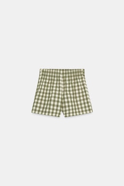SHORTS CUADRO VICHY / Verde medio - Zara фото 7
