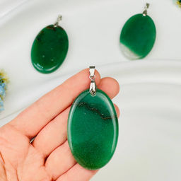 Кулон из зеленого Кварца