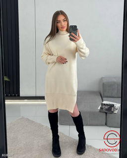 Вязаный свитер длинный - Bruno фото 6