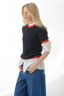 Джемпер с коротким рукавом