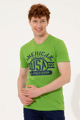 U. S. Polo Assn Мужская футболка Apple Green с круглым вырезом - U.s. polo assn фото 9