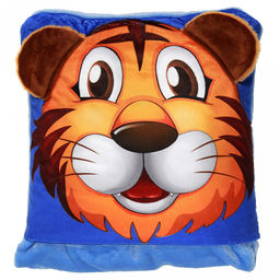 Плед-подушка велсофт 100х130см, в чехле из велюра 30х30см, с печатью (Россия)