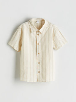 ?izgili Keten Kar???ml? Erkek ?ocuk G?mlek